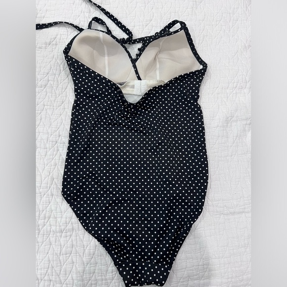 Freya Polka Dot Soft Cup Ruffled Halter One Piece Swimsuit Sz 36DD - Picture 2 of 5